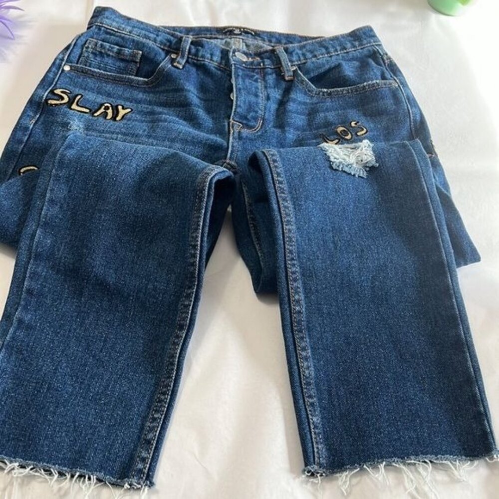 Kendall & Kylie Cropped Skinny Jeans Size 24 - Picture 5 of 10